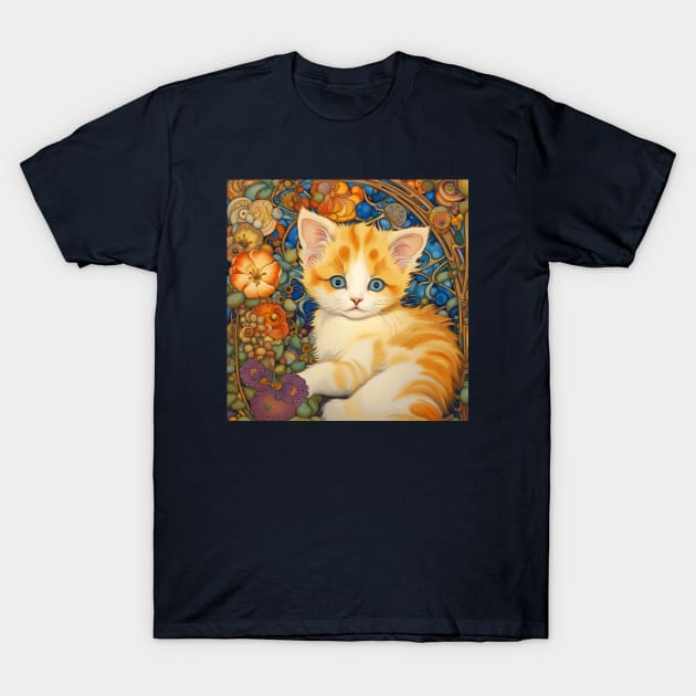 Cute Kitten Baby Ginger Tabby Cat T-Shirt by LittleBean